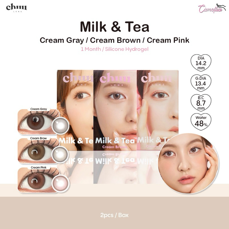 Chuu lens รุ่น Milk & Tea คอนแทคเลนส์เกาหลีรายเดือน