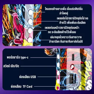 ลำโพงบลูทูธ ใหม่ Graffiti BT96หมี มินิเดสก์ท็อปเครื่องประดับขนาดเล็กแบบพกพาไร้สายเสียง 6D สเตอริโอ Bearbrick BT-96