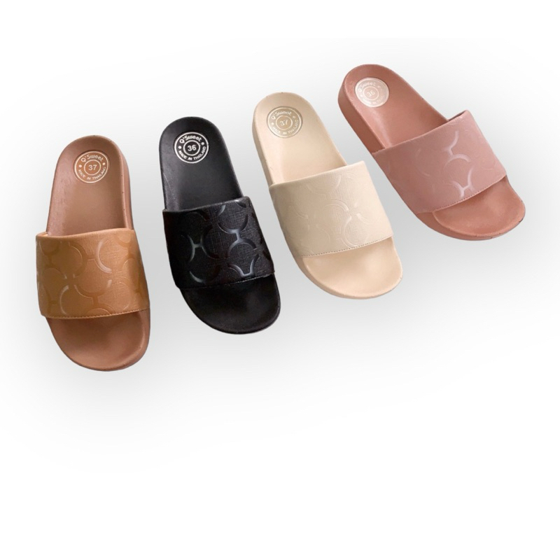 158-Q’sweet รองเท้าแตะหน้าสวม ซับผ้านุ่มสวมใส่สบายเท้า