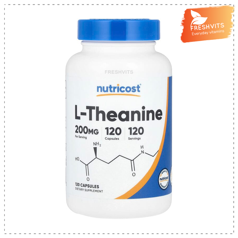 Nutricost, L-Theanine, 200 mg, 120 Capsules