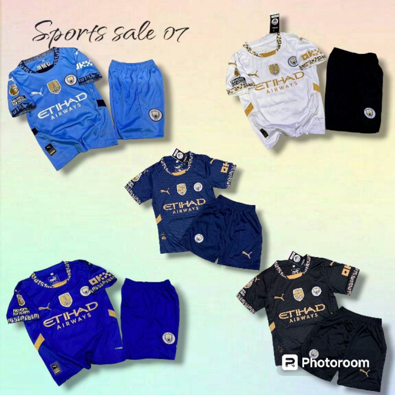 ชุดกีฬาเด็ก ทีมแมนเชสเตอร์ซิตี้ ใหม่ล่าสุดครบ เซ็ตเสื้อกางเกง