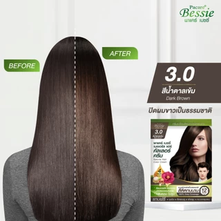[ซื้อคู่ ถูกกว่า!!] Pacare Bessie สีย้อมผม พาแคร์ เบซซี่ สีย้อมผมออแกนิค ปิดผมขาว สีผมสวย ติดทนนาน ปราศจากแอมโมเนีย