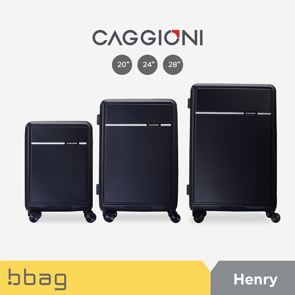 CAGGIONI กระเป๋าเดินทาง รุ่นเฮนรี (Henry) C23021 : สีดำ