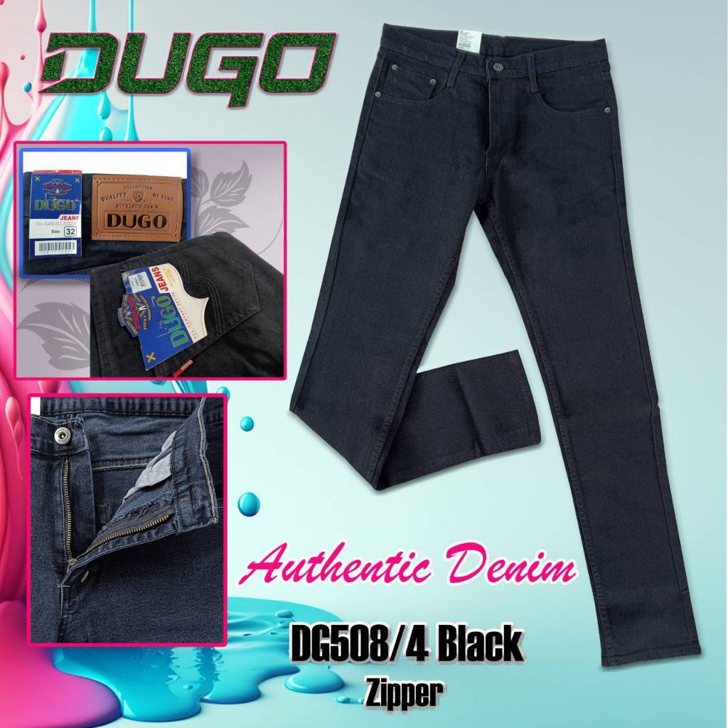 DG508/4 Zipper  กางเกงยีนส์ ขาเดฟ ผ้ายืด Authentic Denim