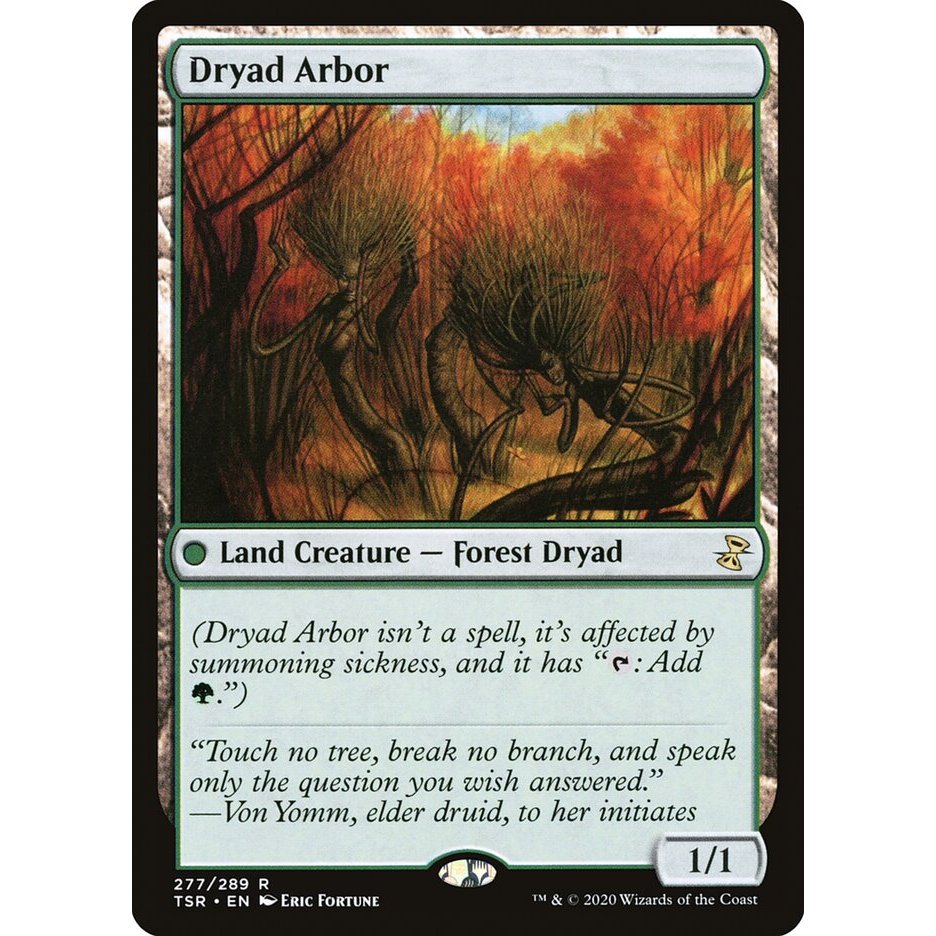 Dryad Arbor การ์ด Magic The Gathering ของแท้ จากชุด Time Spiral Remastered, Future Sight