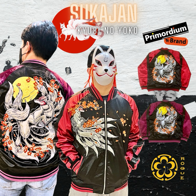 แจ็คเก็ต Sukajan Kyubi No Yoko จิ้งจอกเก้าหาง (Ninetails fox)