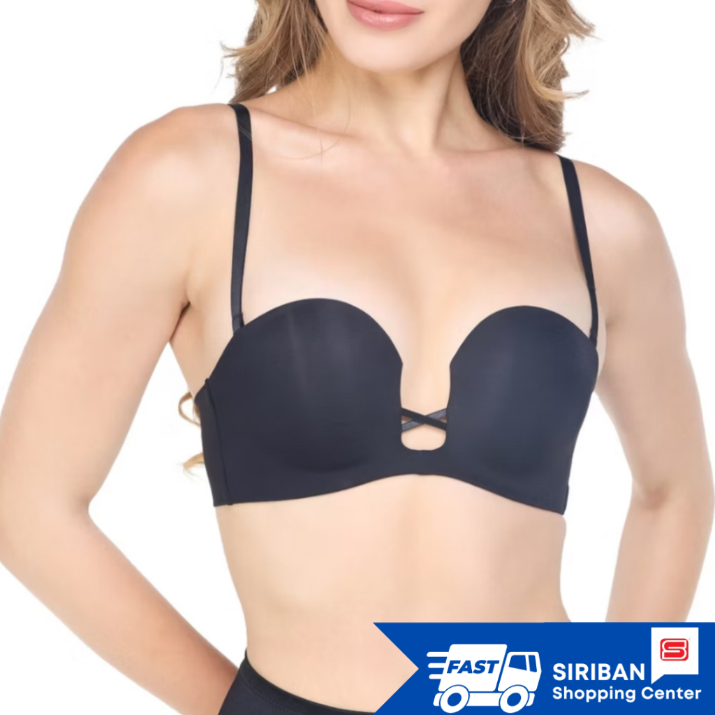 Wacoal Smart Size รุ่น WB5P88 บรา 1/2 คัพ มีโครง ฟองน้ำเสริมหนา 13 มิล ถอดสายได้