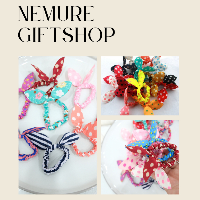 (A-005) ขั้นต่ำ 5 เส้น ยางรัดผมโบว์ผ้ายืด ยางรัดผมหูกระต่ายผ้ายืด ยางมัดผม เครื่องประดับผม ส่งเร็ว   ส่งแบบคละลาย/คละสี