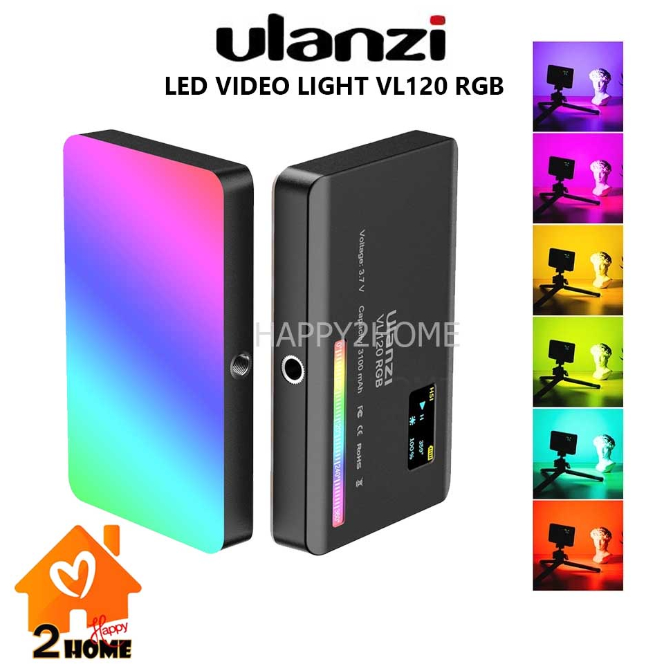 ULANZI LED VIDEO LIGHT VL120 RGB ไฟ LEDพกพา ไฟติดหัวกล้อง ไฟขนาดเล็ก