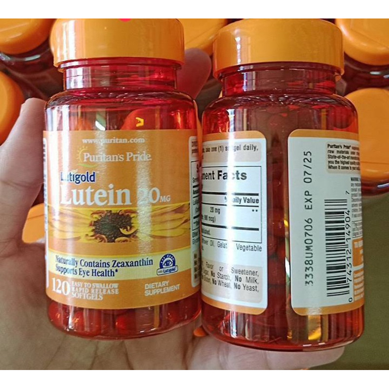 Puritan’s Pride Lutein 20 mg with Zeaxanthin 120 Softgels