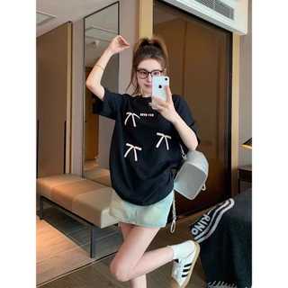 (จัดส่งตลอด 24 ชั่วโมง）Angle Official เสื้อยืดผู้หญิง Oversize เสื้อแขนสั้น สไตล์มินิมอล ใส่สบาย แฟชั่นเกาหลี T61