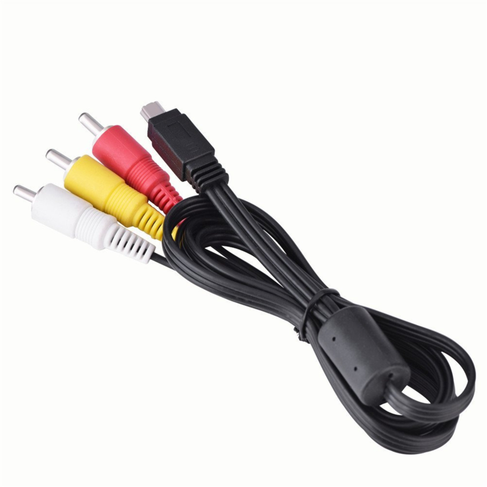Mini USB 5Pin to 3RCA Audio Video Splitter AV Composite Cable Adapter for Canon Camera IXUS