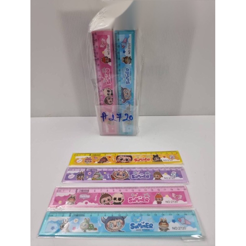 ไม้บรรทัดสั้นลายการ์ตูน 20cm กล่องละ100อัน