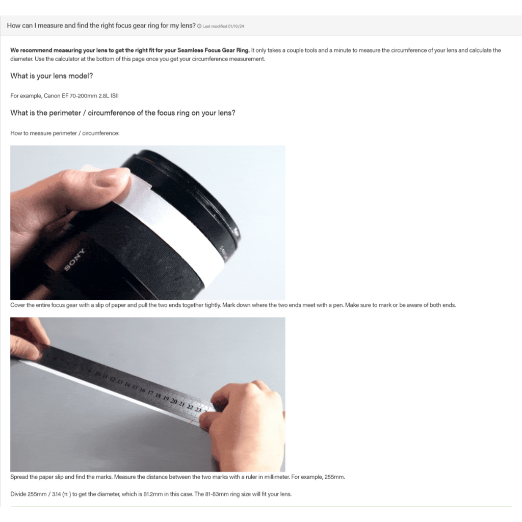 TILTA Seamless Focus Gear Ring