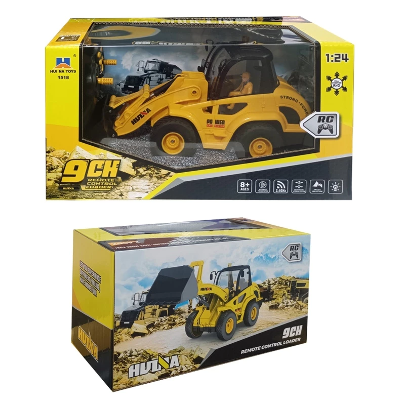 รถบังคับ รถตักดิน Huina 1518 RC 9CH 1/24  รีโมท 2.4 Ghz หัวตักเหล็ก ระบบไฟสมจริง thumbnail 9