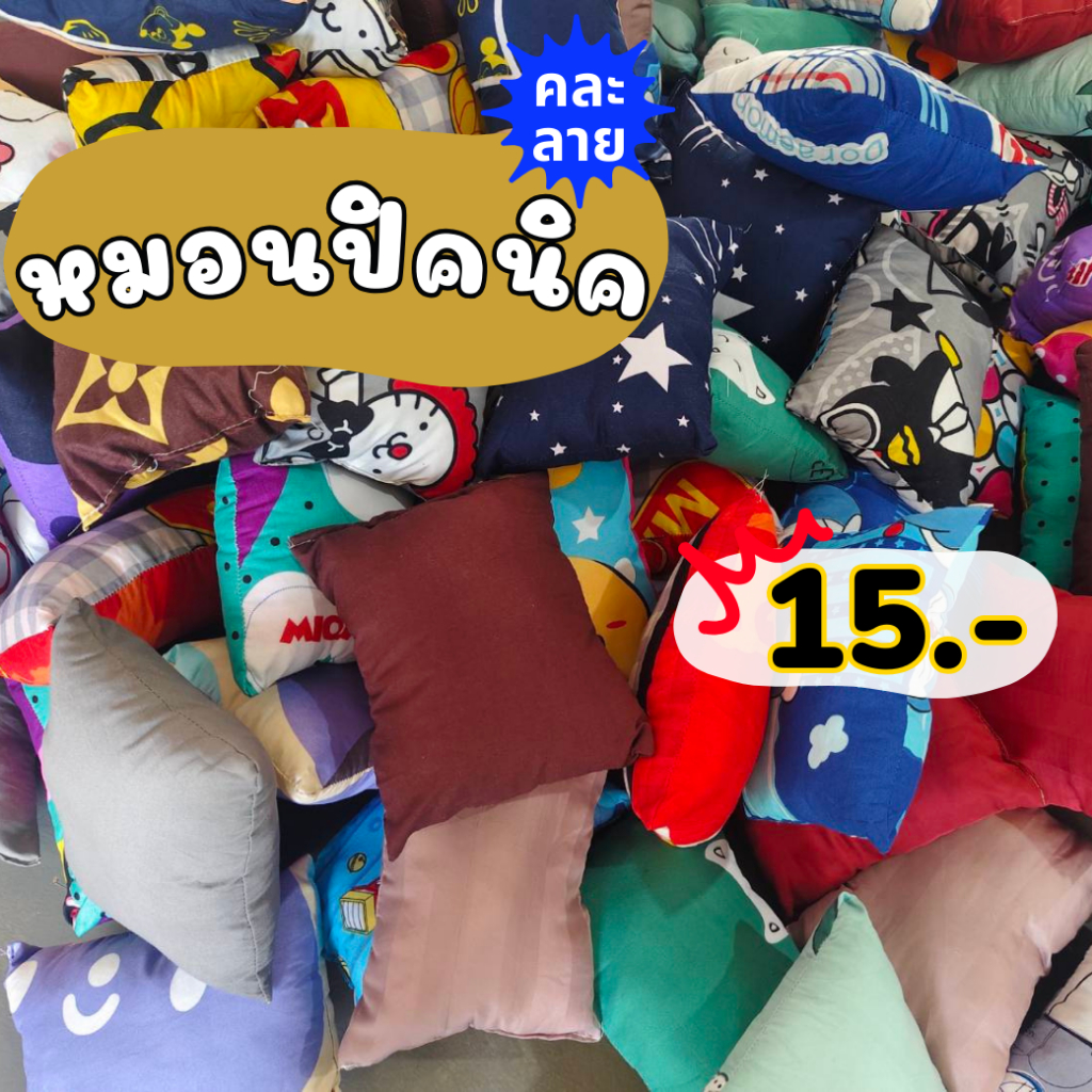 [ 💥ส่งฟรี 15.-] หมอนปิคนิคเด็กอนุบาล คละลายการ์ตูน/คละสีเรียบ ขนาด : ขนาด8x10นิ้ว