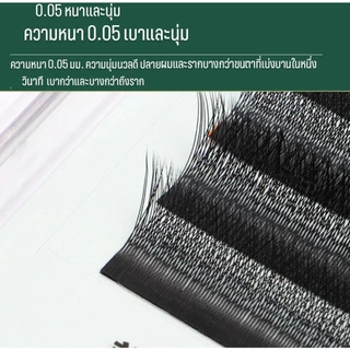 ขนตาปลอมแบบหนา รูปทรงตัว W สำหรับต่อขนตา นุ่มพิเศษ ไม่หลุดร่วง โค้งงอเป็นรูปตัว D หรือตัว C ที่โคน บานสวยทันที 3DW005CD