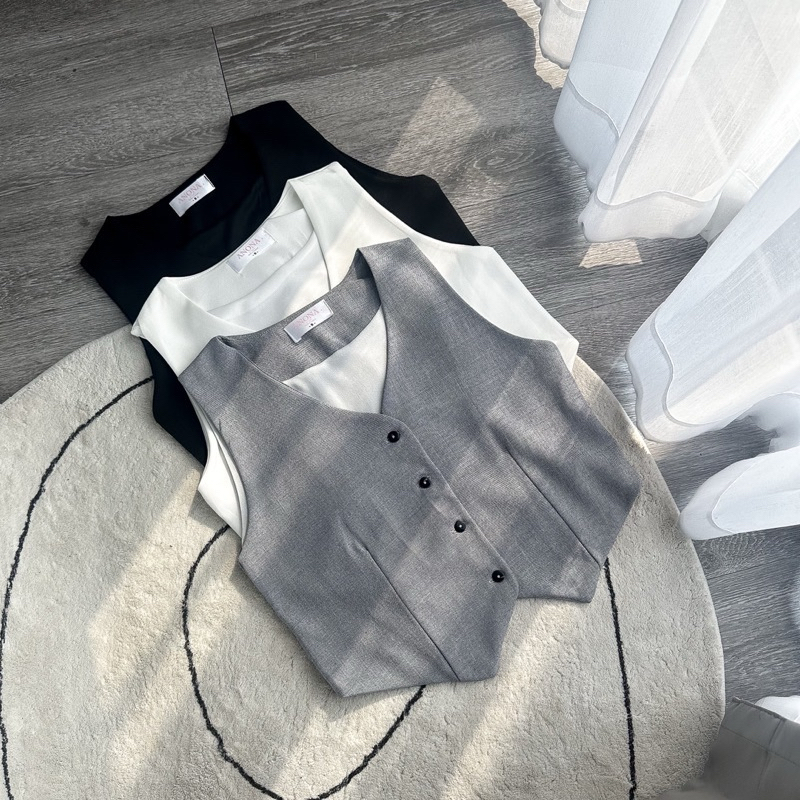 เสื้อ vest ครอป แบรนด์ Anonashop
