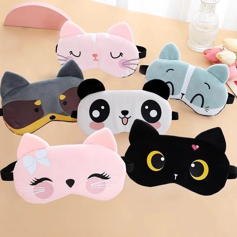 ผ้าปิดตาแถมเจล แผ่นปิดตา ลายน่ารัก มีเจลด้านใน พร้อมส่ง ไม่รัดกระเบ้ามาก L198
