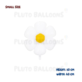 🎈 ลูกโป่งเดซี่ หน้ายิ้ม สีขาว มี 3 ขนาด เล็ก กลาง ใหญ่ [ร้านไทย]🎈
