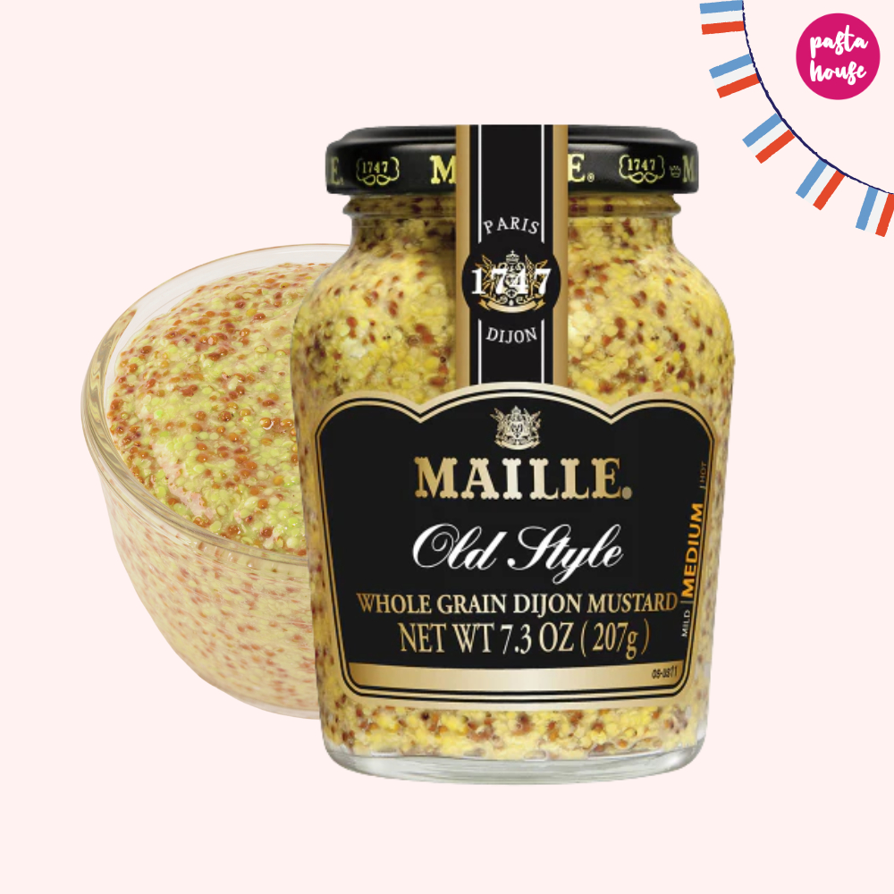 โฮลเกรนมัสตาร์ด ผสมเมล็ดมัสตาร์ด MAILLE WHOLEGRAIN MUSTARD 210g