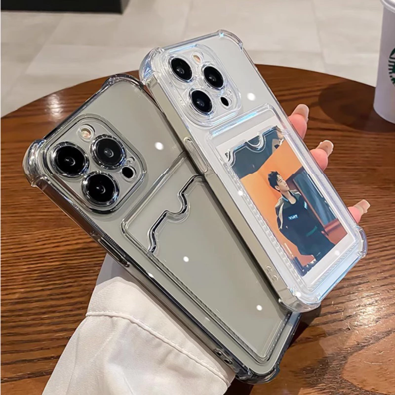 S เคสใส่บัตร สำหรับ iphone11 12promax 7plus 8plus 13promax 13 14 15promax CASE TPU 15 15plus ไอโฟน16 pro max X XR Xsmax