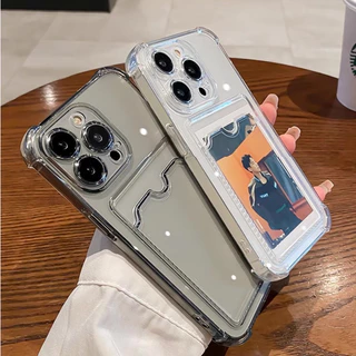 S เคสใส่บัตร สำหรับ iphone11 12promax 7plus 8plus 13promax 13 14 15promax CASE TPU 15 15plus ไอโฟน16 pro max X XR Xsmax