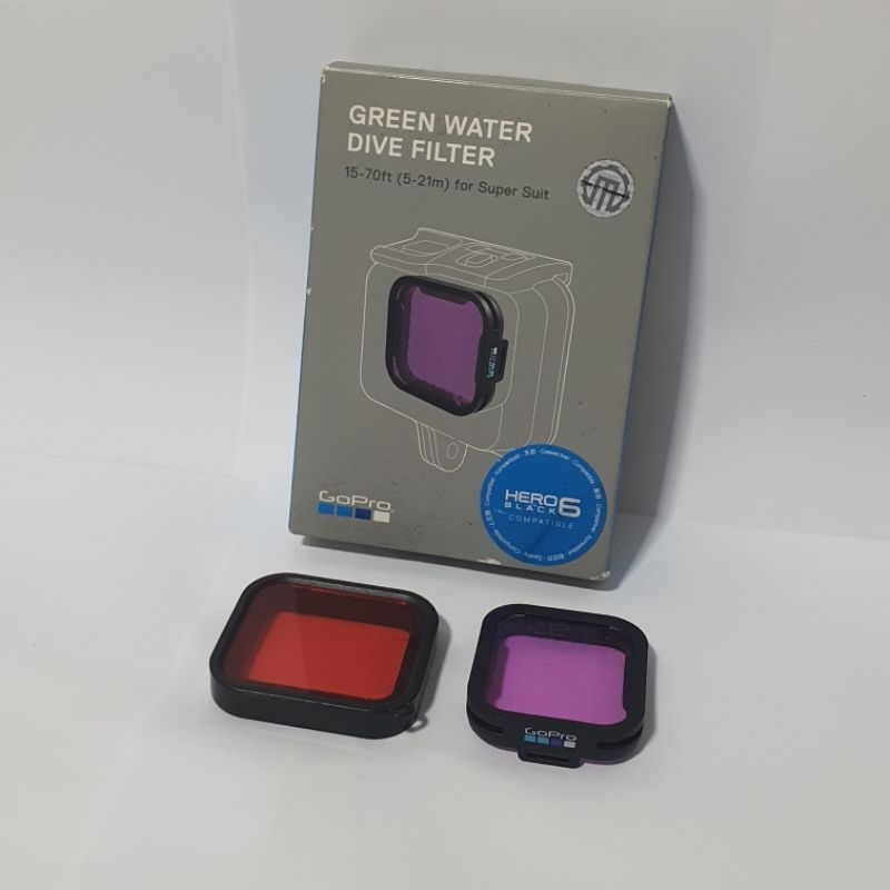 GREEN WATER DIVE FILTER Gopro Hero 7,6,5 กันน้ำ ป้องกันกรณีดำน้ำ⚠️สินค้ามือสอง⚠️รบกวนอ่านก่อนนะคะ🙏🙏