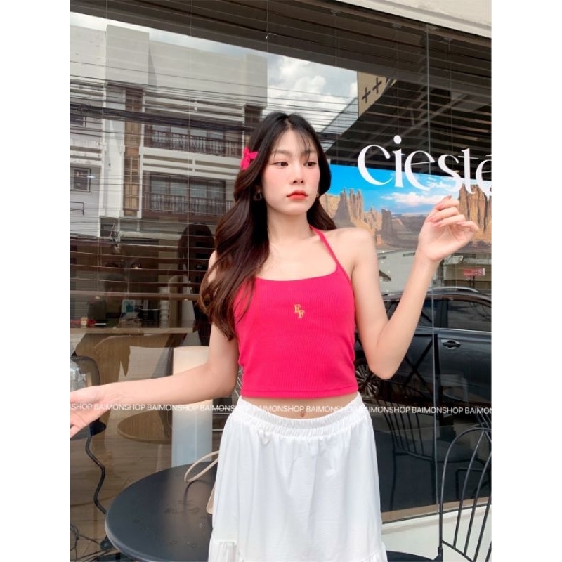 💰 MahahengCloset 💰สายเดี่ยวคล้องคอ รัดรูป สวยสุดแซ่บปังไม่ไหวค่ะแม่!🔥