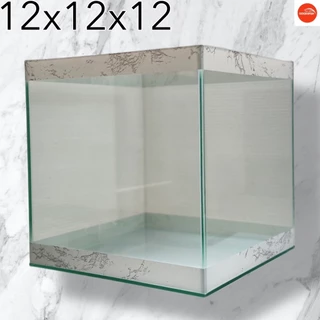 ตู้ปลาขนาด 12x12x12นิ้ว ตู้ไม้น้ำ กระจกหนา5มิล ลายหินอ่อน สินค้ามีประกัน พร้อมส่ง!!