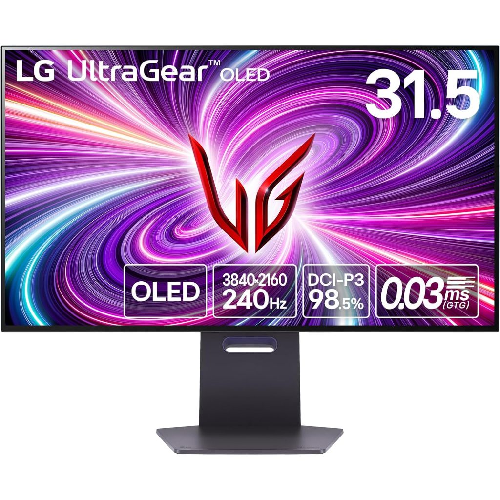 LG UltraGear 4K OLED Gaming Monitor 32GS95UE-B, 32 inch, 4K, 240Hz, 0.03ms Response Time, HDR 10, G-