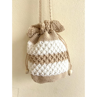 กระเป๋าถัก  ขนมจีบ  เชือกฟอก