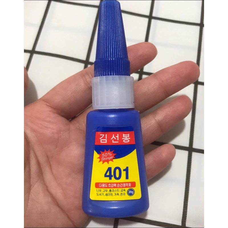 กาวติดเล็บปลอม กาว 401 ติดทน ติดแทน กาวเนื้อน้ำ สีใส