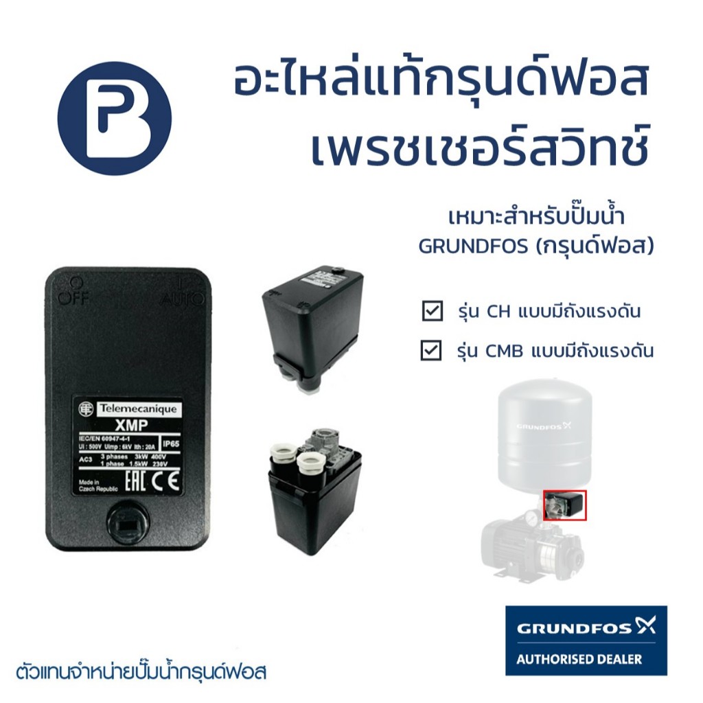 Grundfos Pressure Switch อะไหล่สำหรับรุ่น CMB-PT, CH-PT