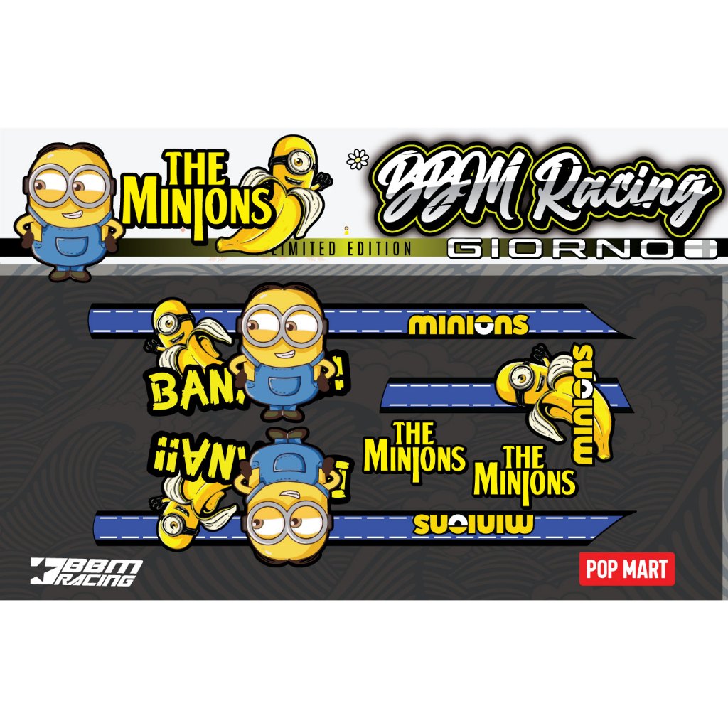สติ๊กเกอร์ ติดรถ Giorno+ ลาย minions