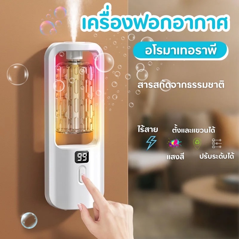 jjdaily2 เครื่องฟอกอากาศ ไร้สาย อัตโนมัติปรับได้ 5 ระดับสีตามต้องการ กลิ่นหอมยาวนาน ใช้ได้ทุกที่ A324