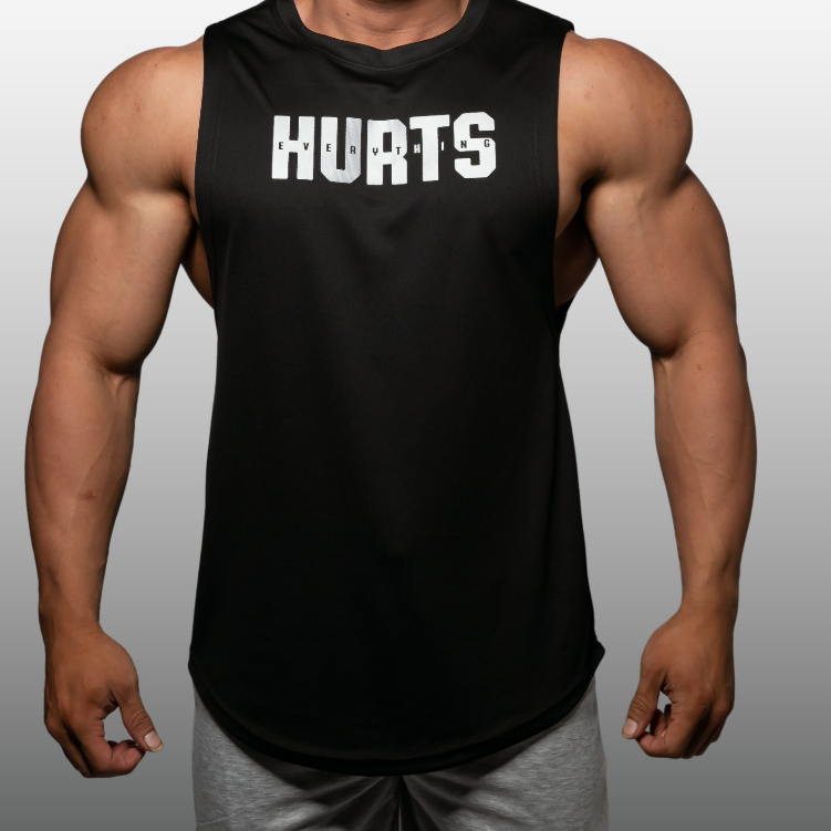 HURTS เสื้อแขนกุดเว้าแขนกว้าง Drop Arm Sleeveless Muscle Shirt