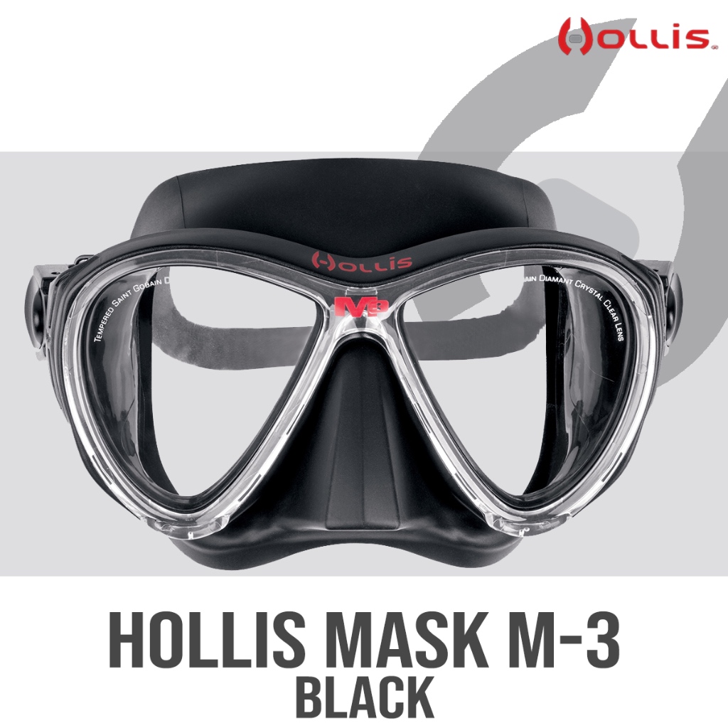 หน้ากากดำน้ำ Hollis Mask M-3 (Black)