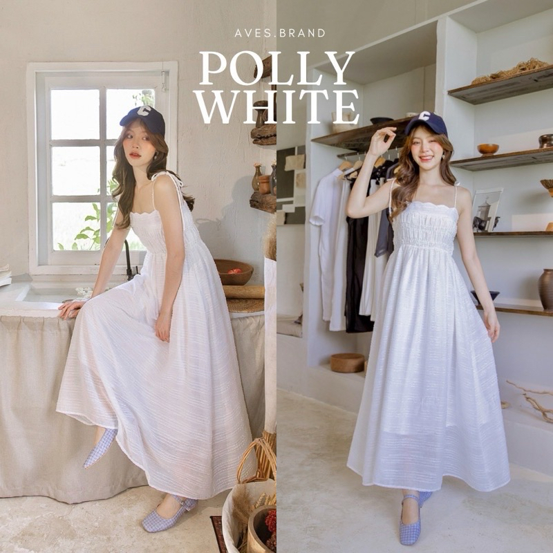 เดรส Aves Brand POLLY WHITE MAXI DRESS | New with tag 🏷️