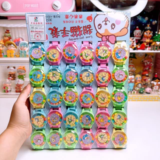 ลูกอมนาฬิกาข้อมือเป็นทั้งของเล่นเเละลูกอม 1 เเผง 30 ชิ้น