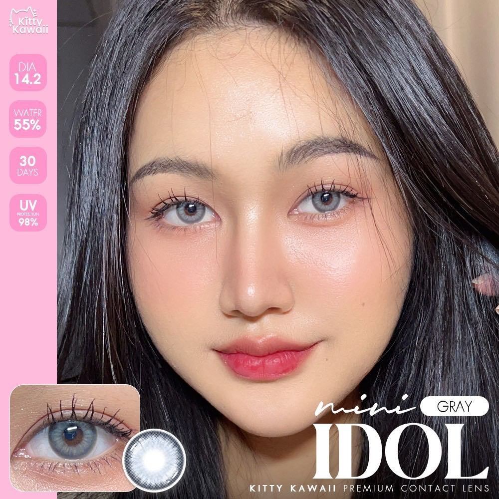 🔥คอนแทคเลนส์ 💗ขนาดมินิ💗 Mini idol (kittykawaii) สี : Brown / Gray