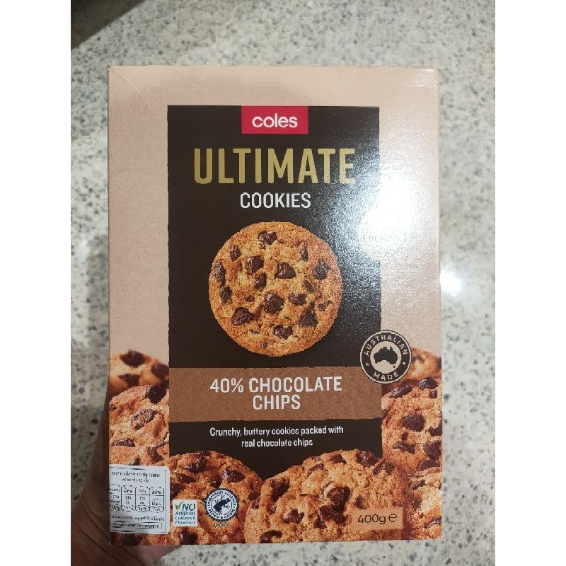 Coles Untimate Cookies 400g.อัลติเมท คุกกี้ คุกกี้ช็อคโกแลตชิด 400กรัม