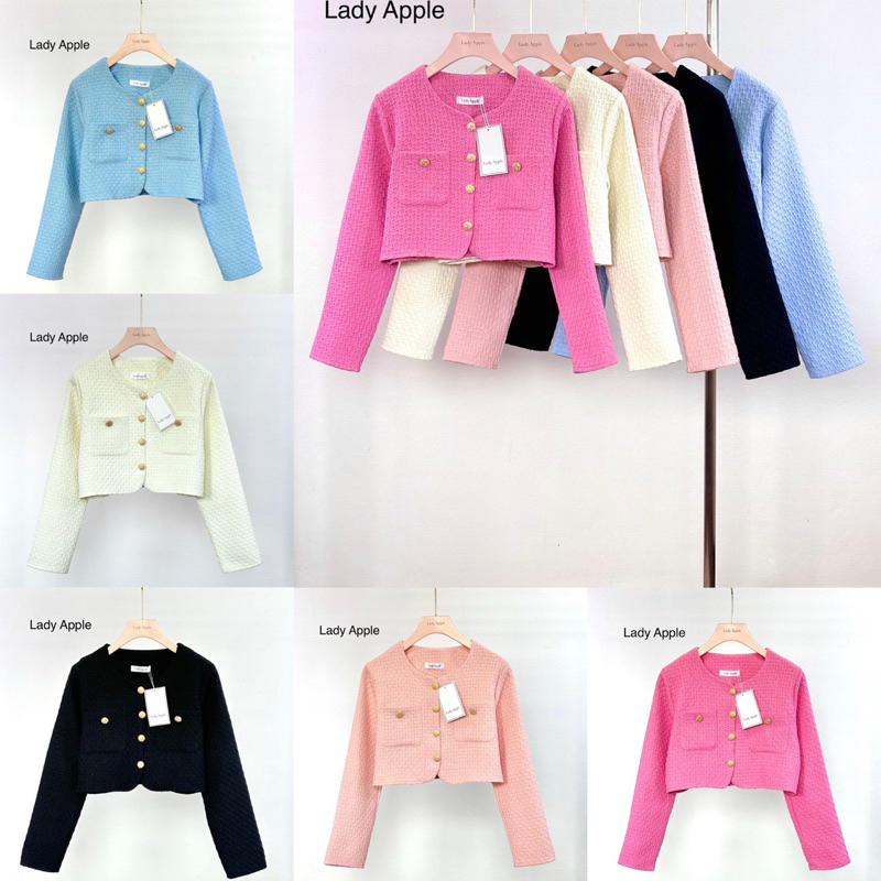 Lady Apple เสื้อทวิตลายตารางวาฟเฟิล