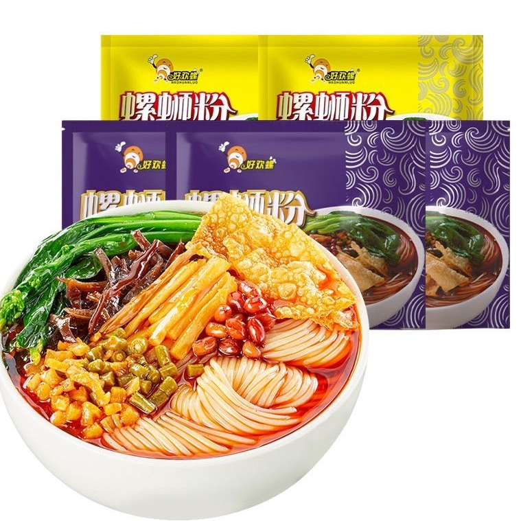 บะหมี่หอยหวานพริกเสฉวน หลัวซือเฝิ่น (好欢乐螺蛳粉) 400g เผ็ดจัดจ้าน เส้นหนึบอร่อย เครื่องเเน่นๆ พร้อมส่ง