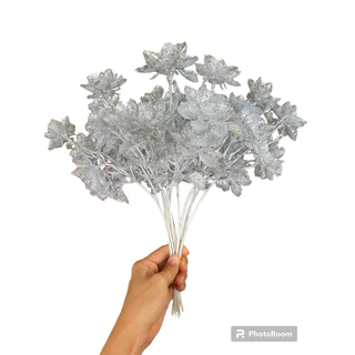 ดอกไม้ปลอม สีเงิน-สีทอง ไหว้พระ ใส่แจกันบูชาพระ