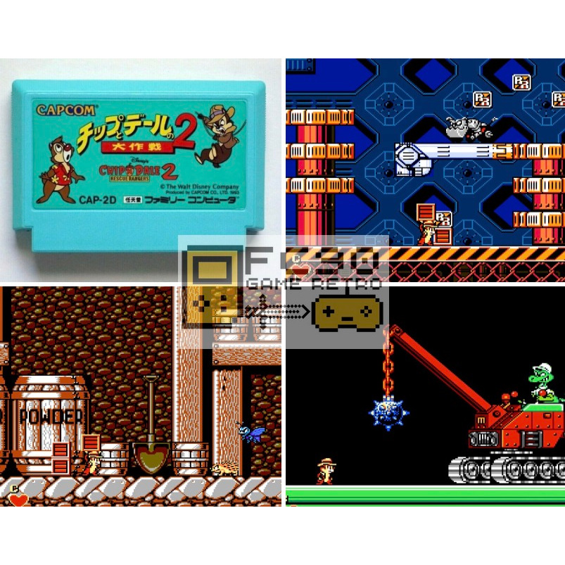 ตลับเกมชิปแอนด์เดลส์ Chip 'n Dale: Rescue Rangers 2 [FC] ตลับมือสอง สำหรับนักสะสมเกมเก่ายุค90 ฟามิคอ