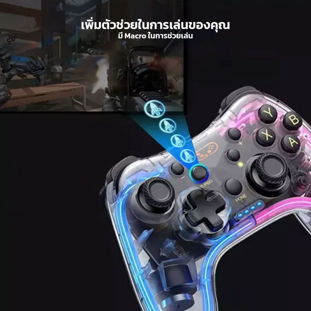 Wireless Gaming Controller จอยเกมสำหรับมือถือ ระบบสั่น เชื่อมต่อไร้สาย เล่นเกมส์สนุกมากยิ่งขึ้น