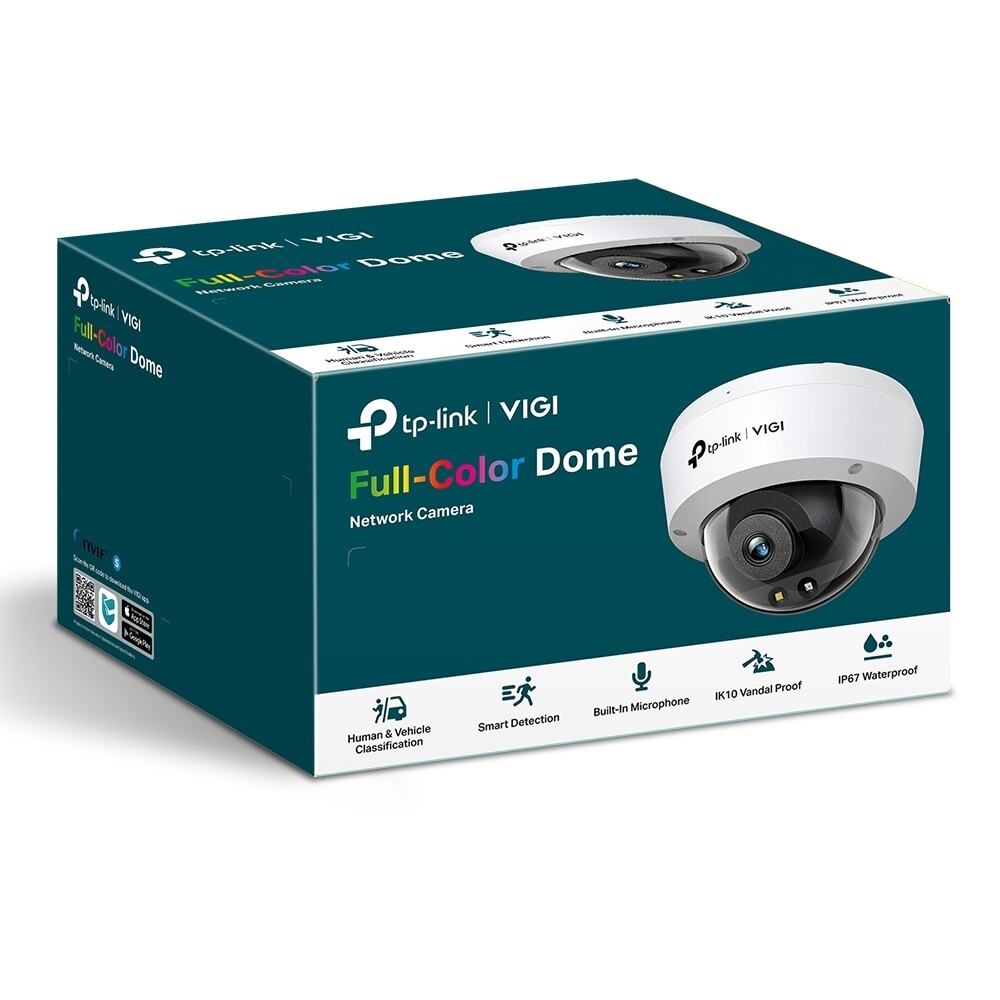 TP-Link กล้องวงจรปิด 4MP ภาพสี24ชม. มีไมค์ในตัว IP67 IK10 POE&DC รุ่น VIGI C240 - แบบเลือกซื้อ