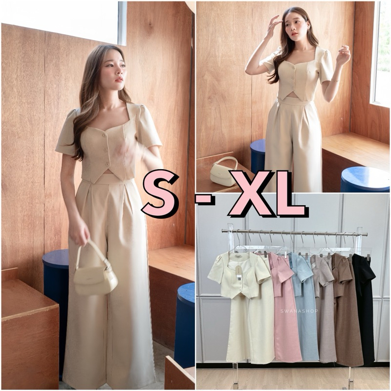 “ Testty set “ (XS-XL) เสื้อแขนสั้น+กางเกงขายาว - Swanashop