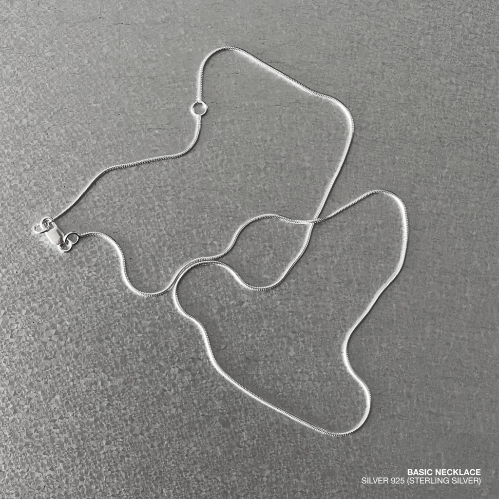 (necklace,เฉพาะสร้อยคอ) : BASIC NECKLACE SILVER925 / สร้อยคอเงินแท้ สร้อยคอ สร้อยคอเรียบๆ | YOUR WISHLIST